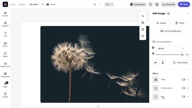 How To Blur An Image In Adobe Express | Adobe Express Tutorial смотреть онлайн