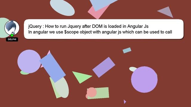 jQuery : How to run Jquery after DOM is loaded in Angular Js смотреть онлайн