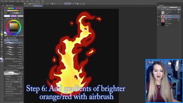 How to Draw FIRE Digital Art Tutorial [Clip Studio Paint] смотреть онлайн
