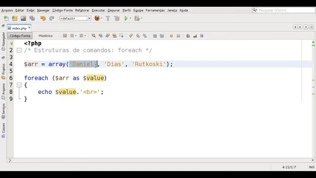 PHP Comando FOREACH смотреть онлайн