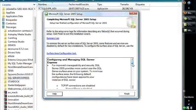 Instalar SQL Server 2005 Express Advanced Services Parte 2 смотреть онлайн