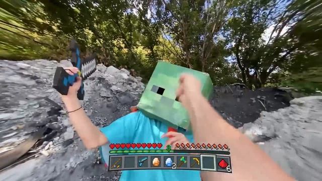 Minecraft In Real Life POV MOVIE I BUILD Realistic NETHER PORTAL