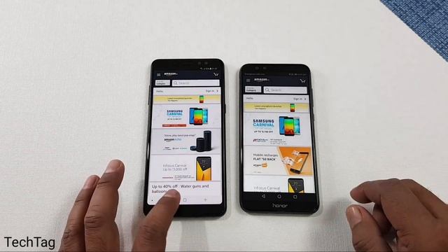 Samsung Galaxy A8+ (2018) vs Honor 9 Lite Speed Test Comparison ! смотреть онлайн