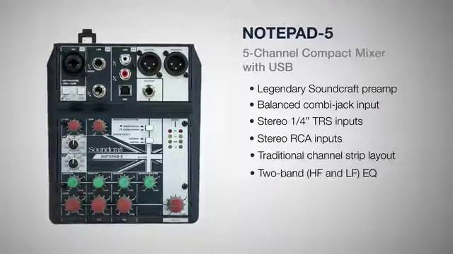Soundcraft Notepad-8FX Digitalmischpult смотреть онлайн