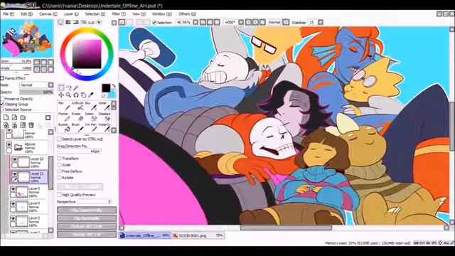 ✿ Paint Under: [Undertale] Speed Draw - Starry Night смотреть онлайн