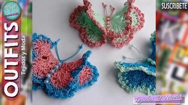 Mariposas Tejidas en crochet adornos Parte 1 смотреть онлайн