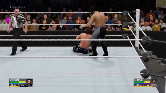 WWE 2K16 Сет Роллинс vs. Эй Джей Стайлз смотреть онлайн