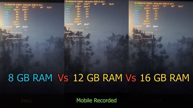 8 GB (4+4) VS 12 GB (8+4) VS 16GB (8+8) RAM MEMORY - GAME BENCHMARK GTA5 & RDR2 | DELL G5 15SE 550 смотреть онлайн