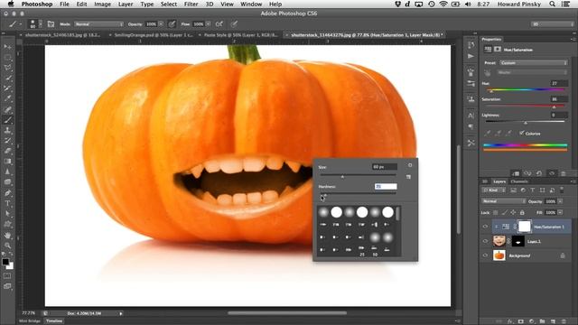 How to Create a Pumpkin Face in Photoshop смотреть онлайн