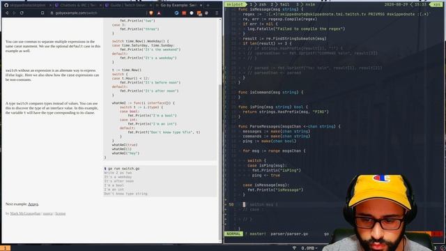 Twitch bot using Golang: Part 5 [ AWS | GitHub | Arch | Vim | i3wm] смотреть онлайн