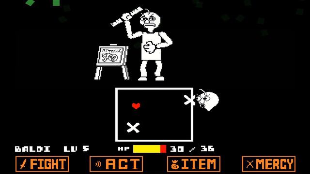az 1. videom!!-baldi battle in undertale gameplay. смотреть онлайн