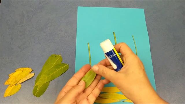 Поделка из осенних листьев для школы - Цветы | Autumn leaf craft смотреть онлайн