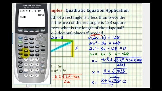 Ex: Find the Length of the Diagonal of a Rectangle Given the Area смотреть онлайн
