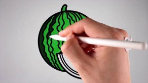 Rainforest Animals eat Watermelon Together! | Drawing and Coloring a Watermelon