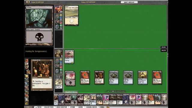 MTGO Mono Black Storm Turn 2 Win - Classic/Legacy смотреть онлайн