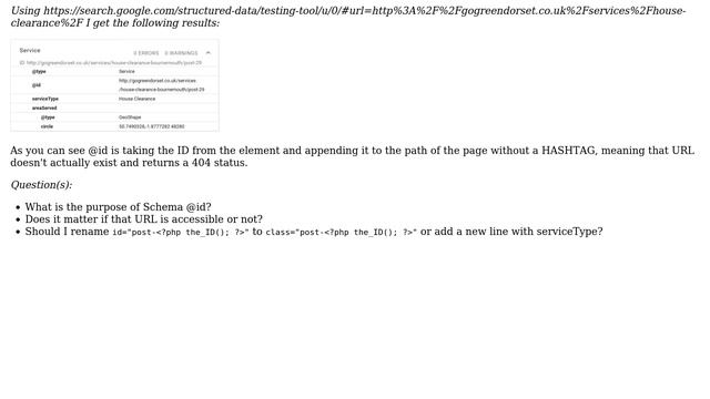 Webmasters: What is Schema @id and does inaccessible URLS within it matter? смотреть онлайн