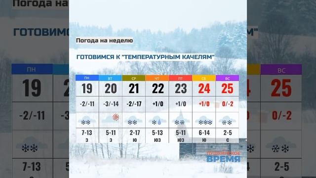Представляю вашему вниманию погоду на неделю.Одевайтесь теплее и не болейте и хорошей вам недели. смотреть онлайн