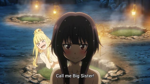 Megumin uses Explosion to create a big bath | Kono Subarashii Sekai ni Bakuen wo! смотреть онлайн