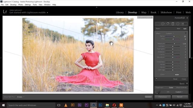 Easiest Photoshop tutorial | Retouching & Grading | Adobe photoshop lightroom 5.6 & photoshop cc | смотреть онлайн