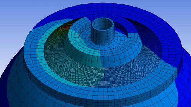 Полусфера из алюминиевого сплава. Моделирование теплового процесса при сварке в ANSYS.