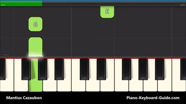 Jingle Bells Slow Easy Piano Notes - Right Hand смотреть онлайн
