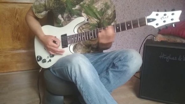 Dimarzio pickups in a cheap guitar Cort kx5 demo.