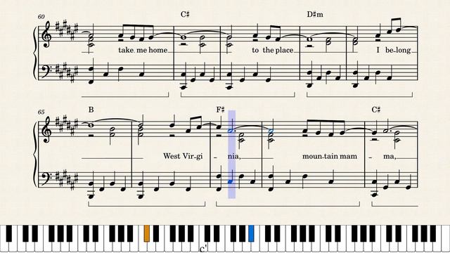 Take Me Home, Country Roads (hololive English -Myth- Cover) [Musescore Piano Sheet] смотреть онлайн