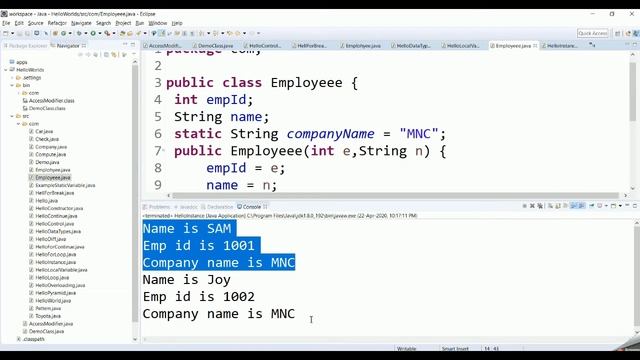 Java programming tutorial for beginners | Static variables in Java ! смотреть онлайн
