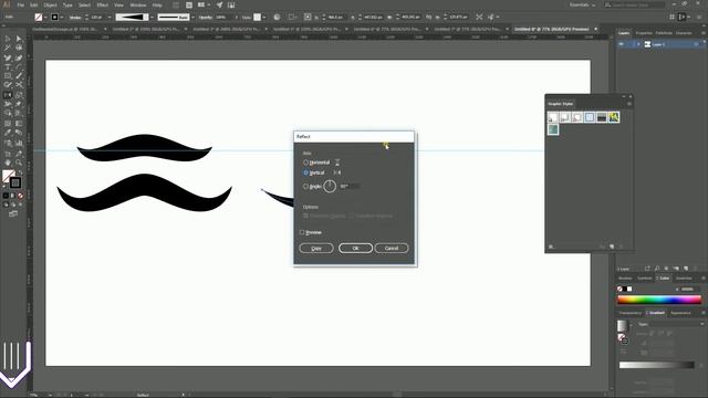 How to quickly draw different types of moustaches in Adobe Illustrator. Illustrator for beginners смотреть онлайн
