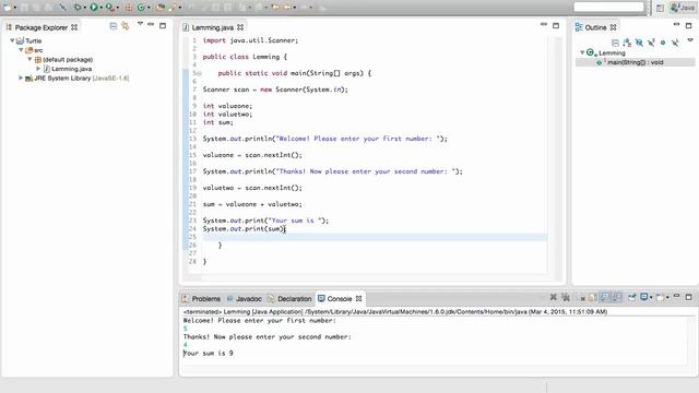 Multiple Outputs - Java Programming Tutorial #5 (PC / Mac 2015) смотреть онлайн