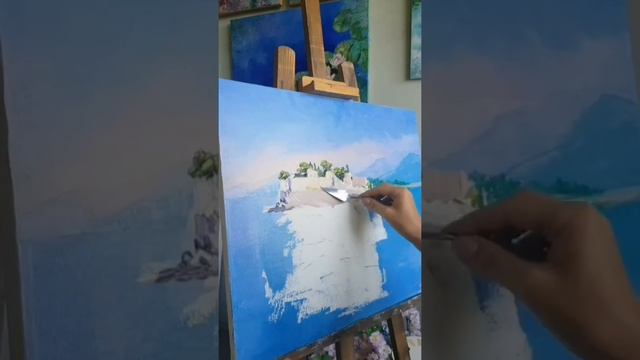 Пейзаж масляными красками мастихином смотреть онлайн