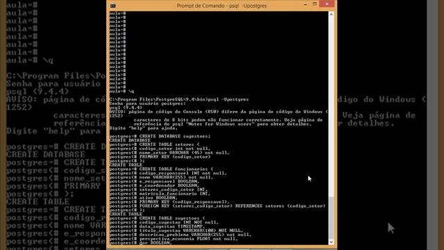 Criando tabelas pelo postgres смотреть онлайн