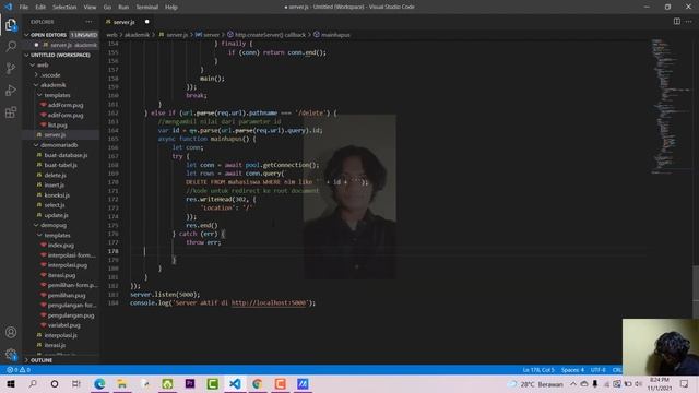 #49 CRUD Delete data ke database MariaDB dengan Node js смотреть онлайн