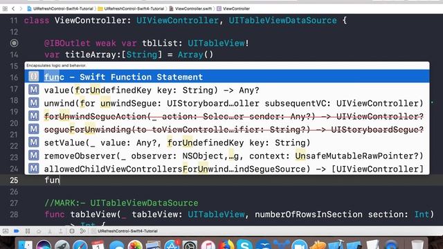 Swift Tutorial: UIRefreshControl with UITableView Swift4 смотреть онлайн