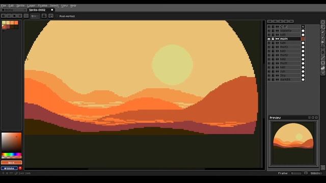 Landscape Pixelart Tutorial. Step-By-Step. Beginner Friendly! смотреть онлайн