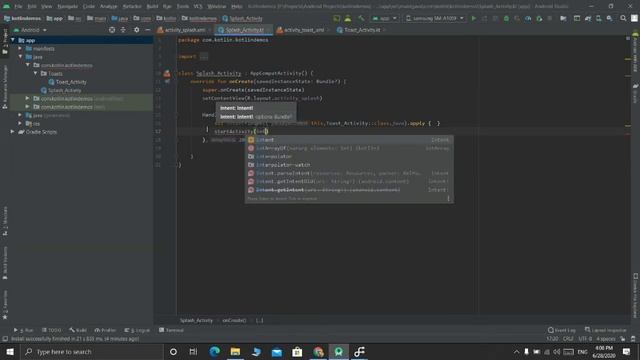 How to make a Handler with Intent in Splash Screen To open a Home activity in Kotlin смотреть онлайн
