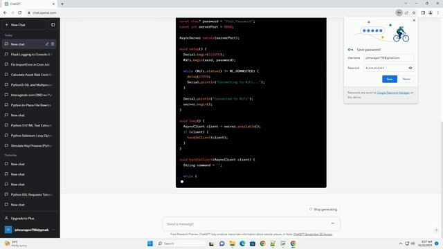 Simple python TCP server with sending command to communicate with esp32 смотреть онлайн