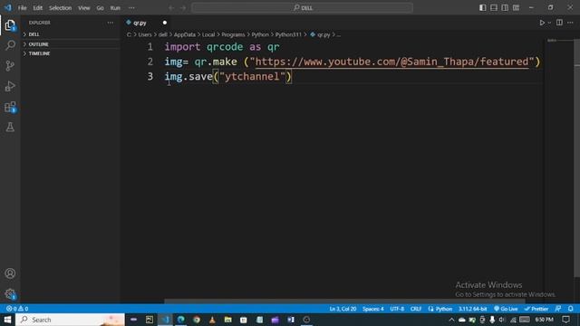 Python Project 6 | How to create QR Code of any link/image смотреть онлайн