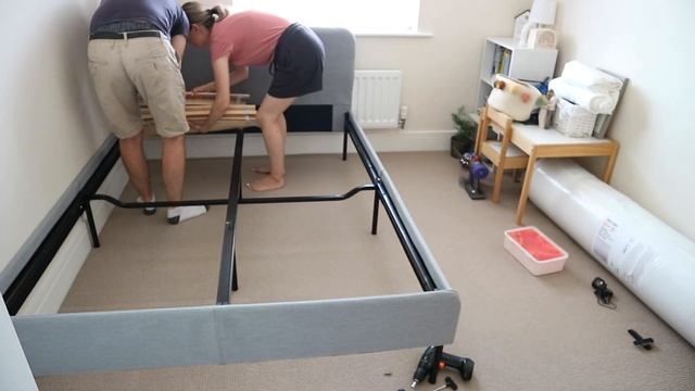 IKEA SLATTUM BED ASSEMBLY, REVIEW & KIDS ROOM MAKEOVER ON A BUDGET | IKEA BED UPHOLSTERED FRAME смотреть онлайн