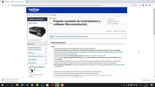 Cómo Instalar la Impresora Brother DCP-T510W en la PC - Sin disco de Instalación смотреть онлайн