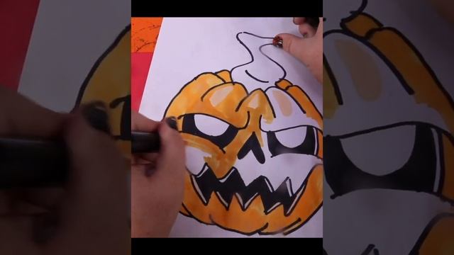 How To Draw A Pumpkin #draw #drawing #halloween
