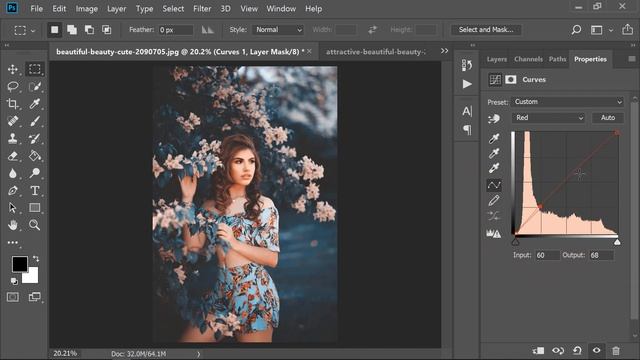 Soft Blue and Gold Effect - Photoshop CC Tutorial - Free Action смотреть онлайн