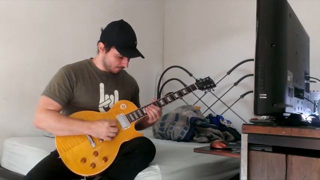 Teste Gibson Les Paul Standard plus Amber 2013 Bon Jovi Living on a Prayer solo смотреть онлайн