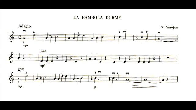 THE SLEEPING DOLL. Saroyan (piano Accompaniment Without Violin With Click)
