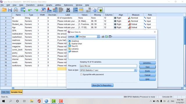 Chap4 011 Save our spss file смотреть онлайн