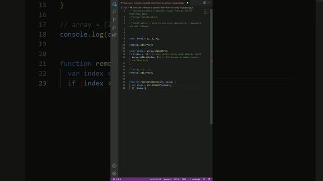 How can I remove a specific item from an array in JavaScript? смотреть онлайн
