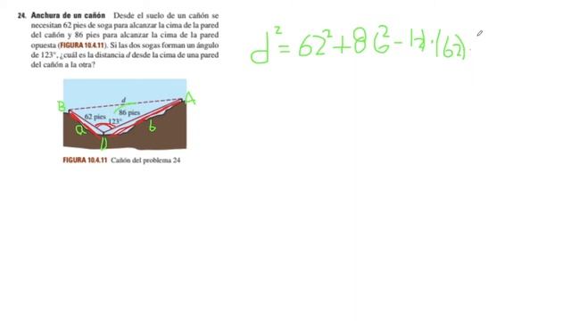Ejercicio Numero 24, De La Pagina 462, .Aplicaciones Del Teorema Del Coseno