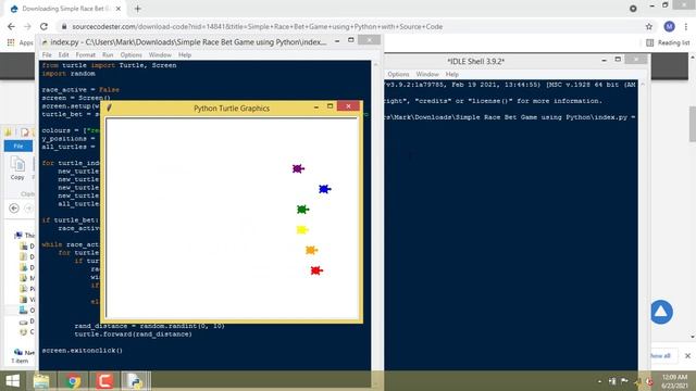 Simple Race Bet Game using Python смотреть онлайн