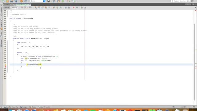 Linear Search Program in Java in Tamil смотреть онлайн