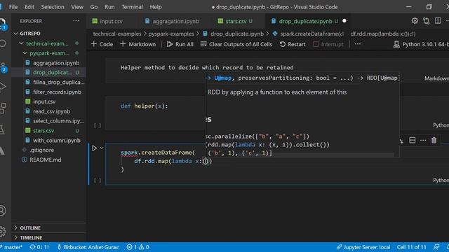 PySpark Examples - How to drop duplicate records from spark data frame смотреть онлайн